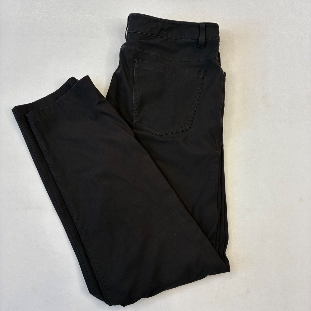 Lululemon Lab Pants Mens 34x30 Black Technical 5-Pocket Trousers‎ LM5AESE